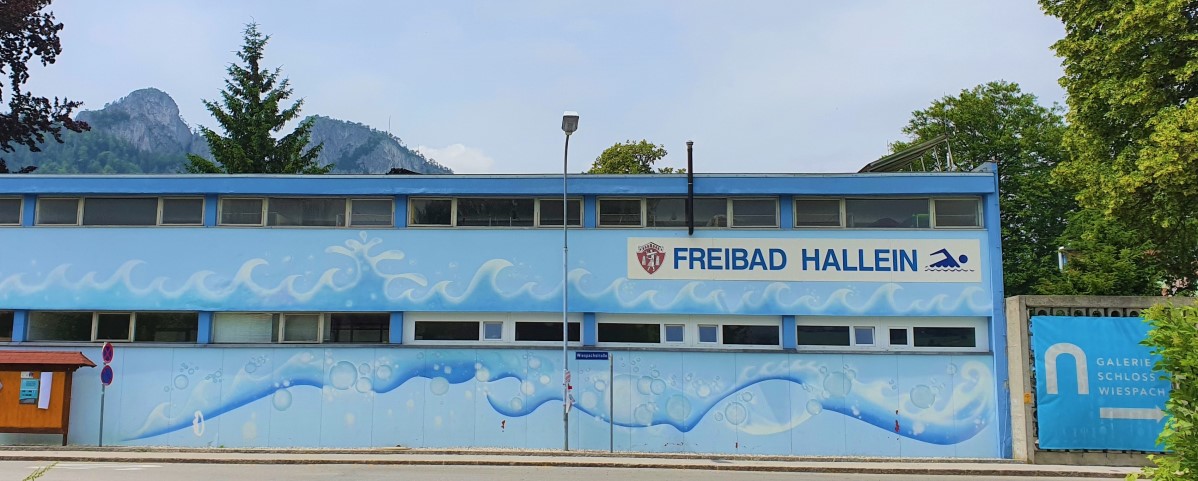 Halleiner Freibad mit Barmsteine